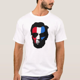 リンカーンウィズアビエーターサングラス – 赤白青 Tシャツ