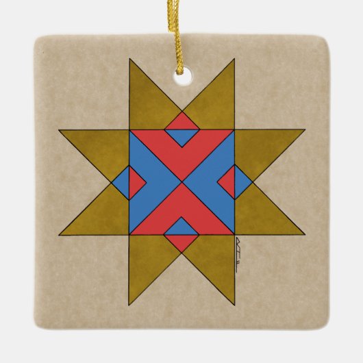 リンカーンシャーのアユスクリスウィッチマーク セラミックオーナメント (正面)