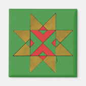 リンカーンシャーのアユークリスウィッチマーク赤と緑 マグネット (正面)