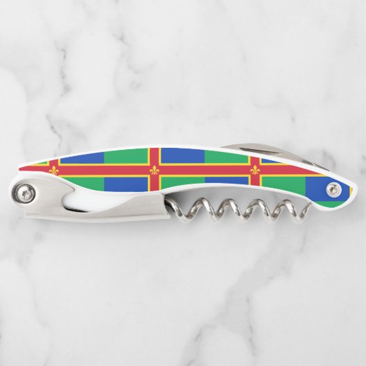 リンカーンシャーウェイターコルク州旗 ソムリエナイフ (正面)