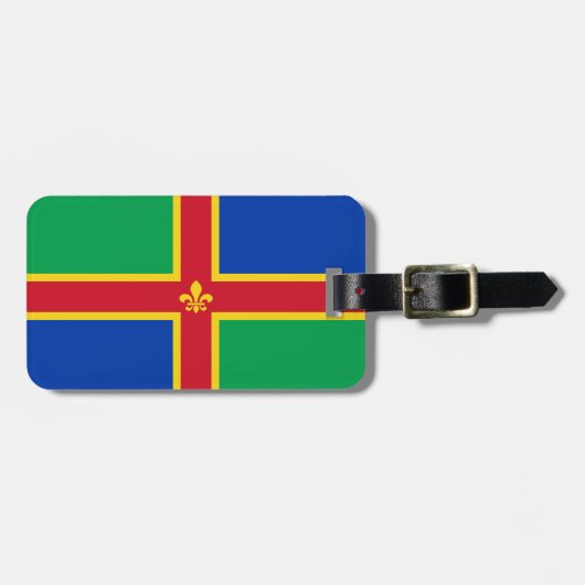 リンカーンシャー州荷札の国旗 ラゲッジタグ (正面横)