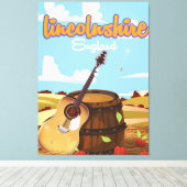 リンカーンシャー・イングランドのヴィンテージ旅行ポスター キャンバスプリント (インサイチュ (ウッドフロア))