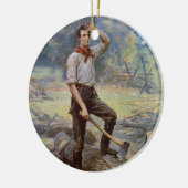 リンカーンジーンL. Gerome Ferris著柵のディバイダー セラミックオーナメント (左)