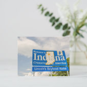 リンカーンズ・ボイフードホーム – ようこそインディアナサイン ポストカード (スタンド正面)