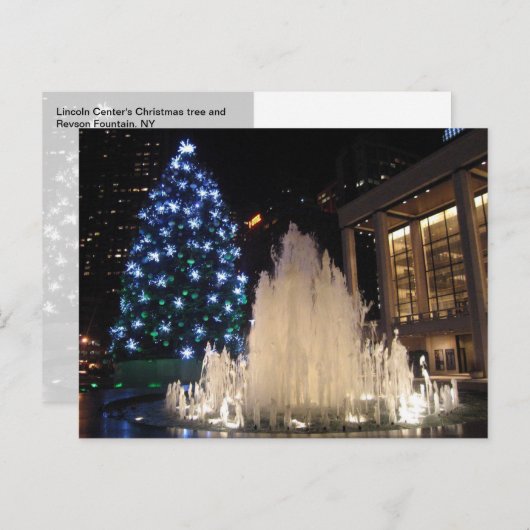 リンカーンセンターのクリスマスツリー – はがき (正面/裏面)