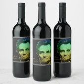 リンカーンポートレート文字ポスター ワインラベル (ボトル)