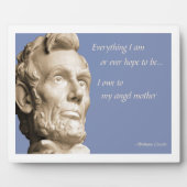 リンカーンマザー引用文 フォトプラーク (正面)