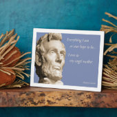 リンカーンマザー引用文 フォトプラーク (側面)