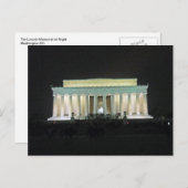リンカーンメモリアルアットナイトワシントンDC 002 ポストカード (正面/裏面)