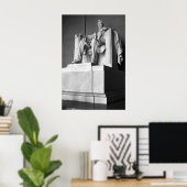 リンカーンメモリアルB&W ポスター (ホームオフィス)