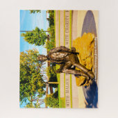 リンカーンモニュメントケンタッキー。クリスマスグリーティング ジグソーパズル (縦)