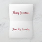 リンカーン一家からのクリスマスメッセージ シーズンカード (内部)