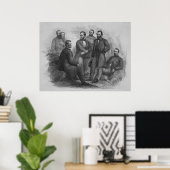 リンカーン大統領とその司令官 ポスター (ホームオフィス)