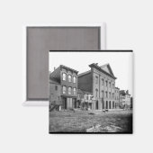 リンカーン時代のフォード劇場。ワシントンDC マグネット (正面/裏面)