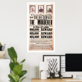 リンカーン暗殺の報酬ポスター1865 ポスター (ホームオフィス)