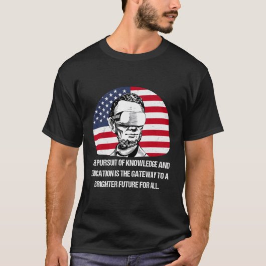 リンカーン未来的Vrフィクション引用文 Tシャツ (正面)