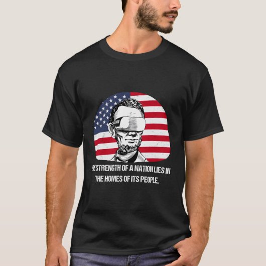 リンカーン未来的Vrフィクション引用文 Tシャツ (正面)