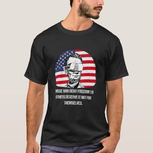 リンカーン未来的VRフィクション引用文 Tシャツ (正面)