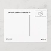 リンカーン記念はがき ポストカード (裏面)