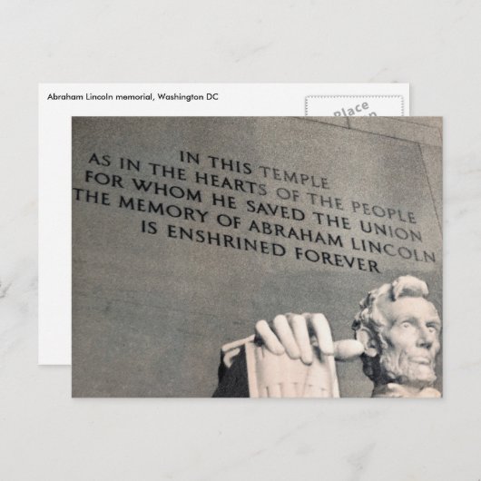 リンカーン記念引用文 ポストカード (正面/裏面)