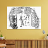 リンカーン記念水の色 キャンバスプリント (インサイチュ (リビング))