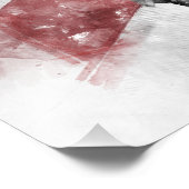 リンカーン記念水彩国旗なびくアメリカ国旗 フォトプリント            (角)