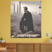 リンカーン記念碑は気候管理について書かれている。 キャンバスプリント (インサイチュ (リビング))