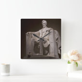 リンカーン記念碑 スクエア壁時計 (ホーム)