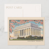 リンカーン記念館での古式桜の花 ポストカード (正面/裏面)