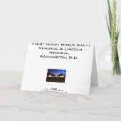 リンカーン記念館のノートまたは挨拶状 カード (裏面)