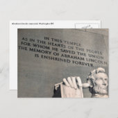 リンカーン記念館の名言 ポストカード (正面/裏面)