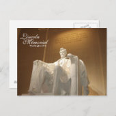 リンカーン記念館の郵便はがき ポストカード (正面/裏面)