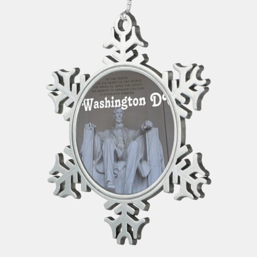 リンカーン記念館 スノーフレークピューターオーナメント (右)