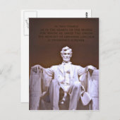 リンカーン記念#1 ポストカード (正面/裏面)