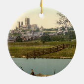 リンカーン都市眺め、リンカンシャー州、イギリス セラミックオーナメント (裏面)