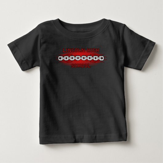 リンカーン高校リンク3 Red Grd ベビーTシャツ (正面)