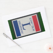 リンカーン高速道路標識 長方形シール (封筒)