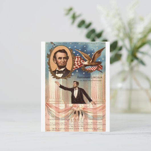 リンカーン100周年のお土産, 1908ヴィンテージ ポストカード (スタンド正面)