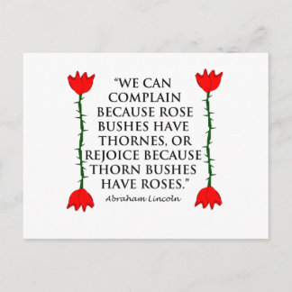 リンカーン：ソーネスとバラ(2つのバラ)。 ポストカード
