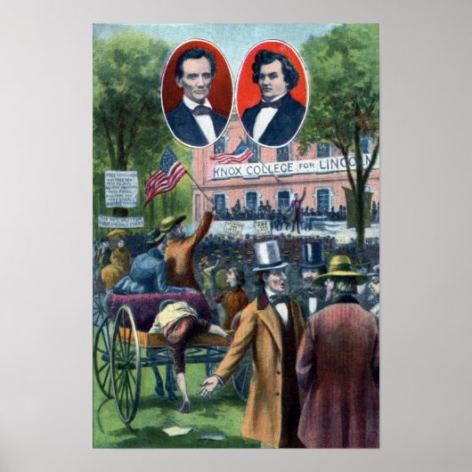 リンカーン・ダグラス1858年の論争 ポスター (正面)