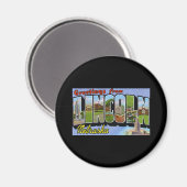リンカーン・ネブラスカからの挨拶 マグネット (正面/裏面)