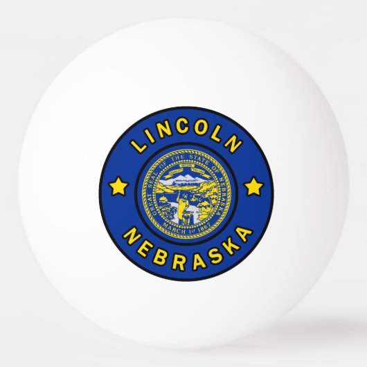 リンカーン・ネブラスカ 卓球ボール (正面)