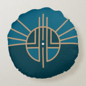 リンカーン（ネブラスカ）市国旗 ラウンドクッション (裏面)