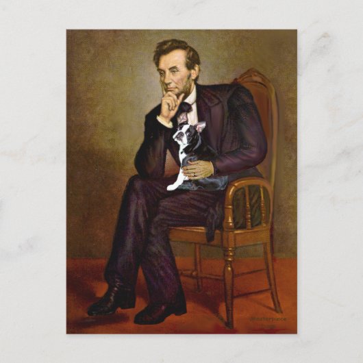 リンカーン – ボストンテリア#4 ポストカード (正面)