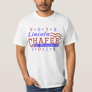 リンカーンChafeeの大統領2016年の選挙民主党員 Tシャツ