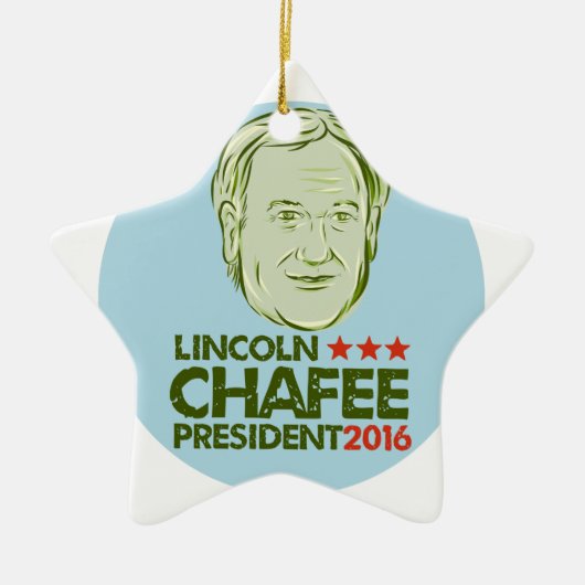 リンカーンChafeeの大統領2016年 セラミックオーナメント (正面)