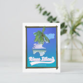 リンカ島インドネシアの旅行地図 シーズンポストカード (スタンド正面)