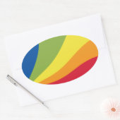 リンガフランカノヴァ国旗のステッカー 楕円形シール (封筒)