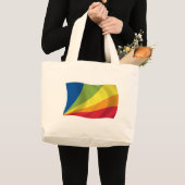 リンガフランカノヴァ国旗のトートバッグ ラージトートバッグ (正面(商品))