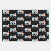 リンガーTシャツ用ピースラブハンドベルデザイン ラッピングペーパーシート (正面3)